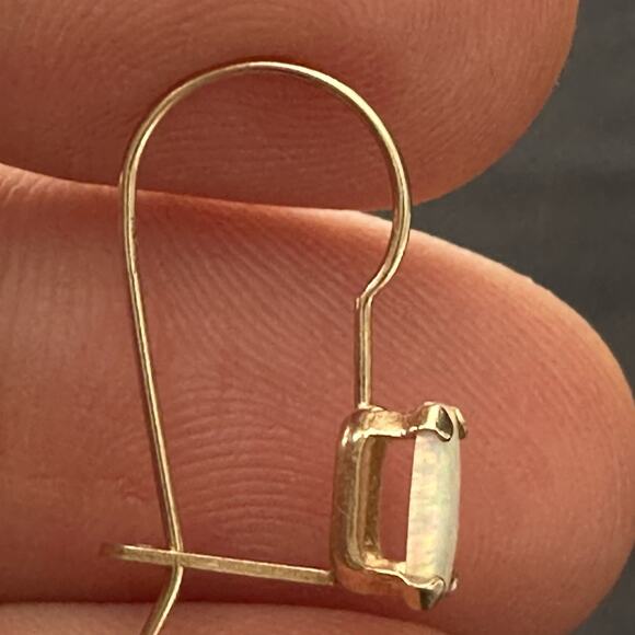 14k Opal Dangle Earrings - Picture 9 of 11